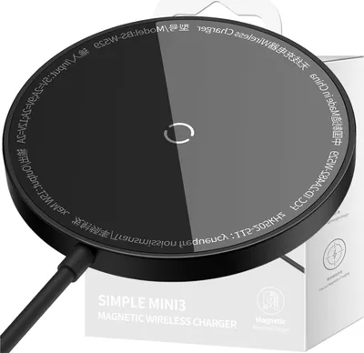 Obrázek produktu pro Baseus CCJJ040001 nabjeka mobilnch zazen Sluchtka, Mobiln telefon, Smartphone ern USB Bezdrtov nabjen Vnitn prostor