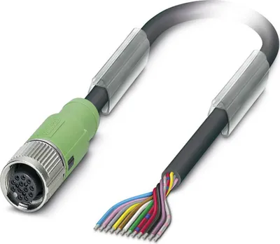 Produktbild von Phoenix Contact 1554869, 3 m, Schwarz, Polyvinylchlorid (PVC), Deutschland, -25 - 80 °C, 166,2 g