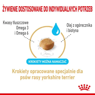 Zdjęcie produktu dla ROYAL CANIN Yorkshire Terrier 8+ Sucha karma dla psów Ptaki 1,5 kg