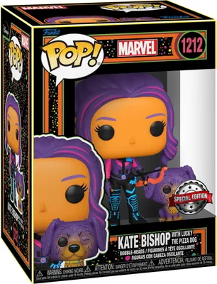Produktbild von Marvel - Kate Bishop with Lucky the Pizza Dog 1212 Special Edition - Funko Pop! - Vinyl Figur