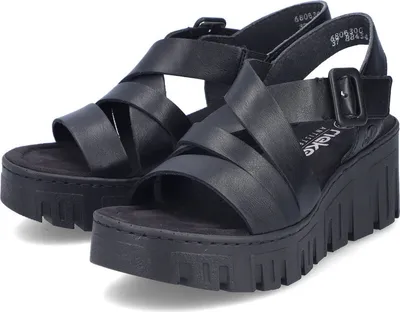 Produktbild von Rieker Damen-Sandalette Schwarz, Farbe:schwarz, EU Größe:36