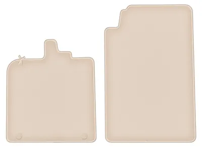 Produktbild von DURBAN Beige Velours-Fußmatten vorne für Smart ForTwo II Schrägheck (2007-2014)