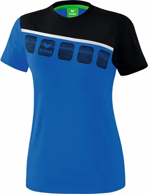 Produktbild von erima 5-C T-Shirt Damen new royal/black/white 34