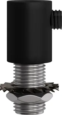 Immagine prodotto di Creative-Cables Serracavo cilindrico – (2 pezzi, Nero, Ø 1,3 cm) – In metallo – Completo di tige, dado e rondella