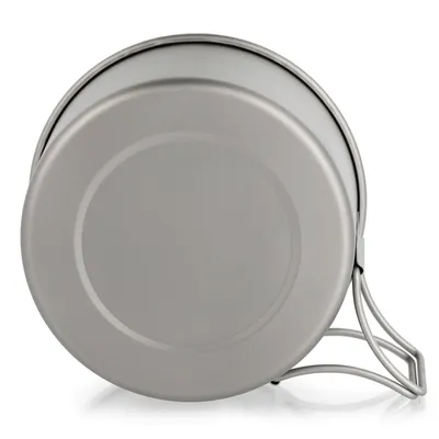 Produktbild von Lixada Titanium Bowl mit Klappgriffen Dinner Food Container fuer Outdoor Camping Wanderwandern