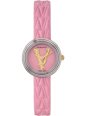 Produktbild von Versace VET301021 V-Virtus Small silber gold pink Leder Damen Uhr NEU