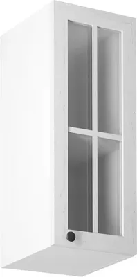 Produktbild von Küchenglasschrank 30 cm Küchenschrank Küchenblock, Provence G30S Weiß/Matt