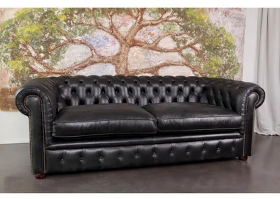 Produktbild von Chesterfield Couch Polster Sofas Klassische Leder Textil Sofa 3 Sitzer Neu - 290