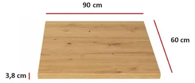 Produktbild von Küchen Arbeitsplatte 90 cm 38 mm Küchenzeile Küchenblock Eiche Artisan Eko Stilo