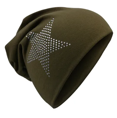 Produktbild von Kinder Beanie StrassStern Olivgruen-XL
