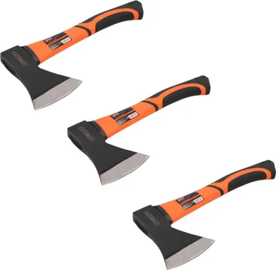 Produktbild von 3 x Profi Beil  Axt mit Fiberglasstiel 600 g  Spaltaxt Holzspalter Spaltbeil