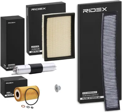 Produktbild von RIDEX Filterset Inspektionspaket Filtersatz für BMW 3 Limousine (E46) 3 Touring (E46) 3 Coupe (E46)