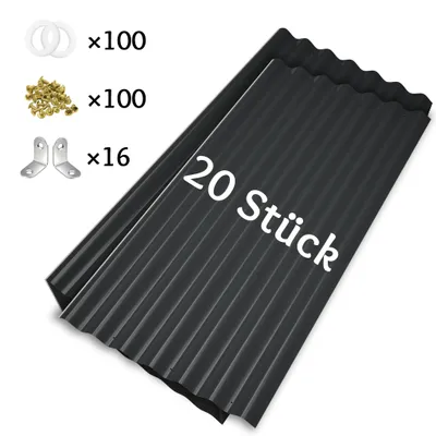 Produktbild von 20x Profilblech Wellplatte 11m² Blech Metall Stahlblech Dachblech Dach Platten