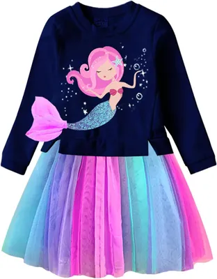 Immagine prodotto di Vestito per bambine, con paillettes, maniche lunghe, in felpa, modello LH2307, taglia 4-5 anni