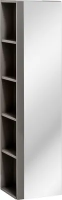 Image de Salle de bains Armoire haute avec miroir Porte Étagère Meuble de salle de bains Étagères