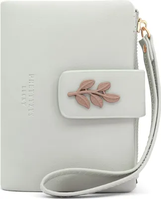 Produktbild von Damen Kunstleder Damen Portemonnaie Klein und im Kurzformat RFID Damen Geldbörse mit Münzfach Kleines Zipper Brieftasche, Mini Portmonee Kartenfächern