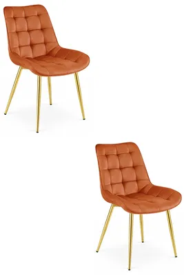 Imagen del producto de Styl I Elegancia: Silla Bera - Terciopado en color cobre / Patas doradas (2 unidades)