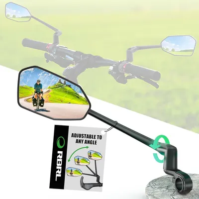 Produktbild von RBRL Fahrradspiegel ProVision-Echtglas & Aluminiumlegierung 360° Drehbar&Rückspiegel E-Bike, Escooter