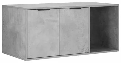Obrázek produktu pro vidaXL Kočičí toaleta, barva betonová šedá, rozměry 100 x 49 x 45 cm, materiál: dřevovláknitá deska