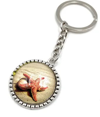 Image de Onwomania Cercle avec fleurs Porte-clés métal Porte-bonheur dans boîte cadeau alu, idéal pour offrir