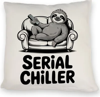 Produktbild von Faultier auf Couch Serial Chiller Kissen