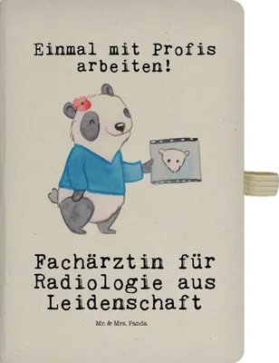 Produktbild von Mr. & Mrs. Panda Journal Fachärztin für Radiologie Leidenschaft - Transparent - Geschenk, notizbuch, DIN A4, Notizheft, Jubiläum, Skizzenbuch, Tagebuch