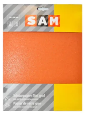 Zdjęcie produktu dla Papier ścierny Sam, suchy, gruboziarnisty, 5 arkuszy