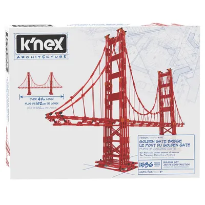 Produktbild von K'Nex Architecture Golden Gate Bridge Bauset, 1536-teilig.