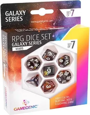 Produktbild von Galaxy Series Mars RPG Würfelset 7tlg. Polyedrische Würfel