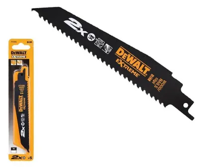 DEWALT Säbelsägeblatt 152x4,2 mm Holz mit Nägeln 5 Stück DT2300L-QZ – Ansicht 2