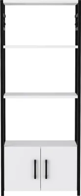 Produktbild von Küchenregal 'Arhuni' mit 2 Türen 5 Haken 139 x 56 x 30 cm Weiß