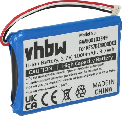 Produktbild von vhbw Akku kompatibel mit Garmin Edge Touring, Touring Plus, 800, 810 GPS Navigation Navi (1000 mAh, 3,7 V, Li-Ion)
