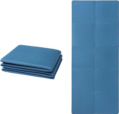 Produktbild von Faltbare Yogamat - rutschfeste tragbare Fitnessmatte - leichte Gymnastikmatte - Pilates Sport Reise Übungsmatte - für Frauen und Männer - 183 x 61 x 0,6 cm