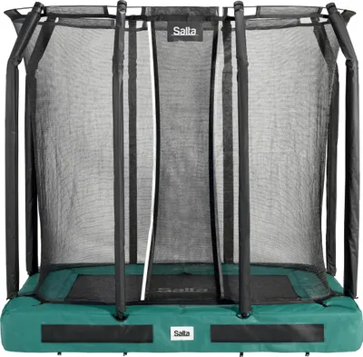 Image de Trampoline Salta Premium Ground avec filet de sécurité 214 x 153 cm vert