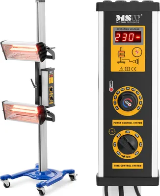 Produktbild von Infrarot-Werkstattheizung zum Trocknen von Karosserien auf einem Ständer 2 x 1000 W
