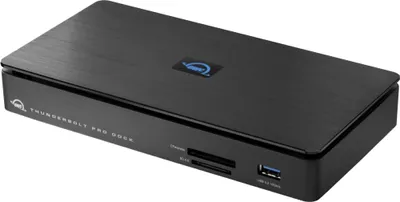 Produktbild von OWC Thunderbolt Pro Dock, Kabelgebunden, Thunderbolt 3, 85 W, 10GBASE-T, Schwarz, CFexpress, MicroSDHC