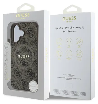Zdjęcie produktu dla Guess Guhmp16Mg4Gfrw Iphone 16 Plus6.7 Brązowy/Brown Hardcase 4G Ring Classic Logo Magsafe