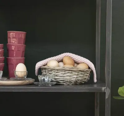 Produktbild von IB Laursen Brotkorb L Frühstückskorb Holz Rattan Frühstück Brötchen Korb rund