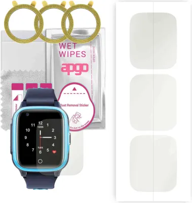 Produktbild von apgo 3 Stück Schutzfolie, Matt, kompatibel mit Garett Kids Trendy 4G Smartwatch, Hydrogel Displayschutzfolie mit Positionierhilfe, Displayfolie, robust und kratzfest