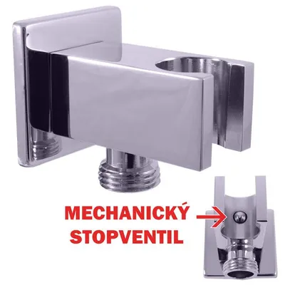 Obrázek produktu pro RAV Slezák Držák sprchy s integrovaným stop ventilem Slezák RAV MD0751 Barva: chrom/kov