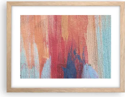 Produktbild von Gerahmtes Poster - Rahmen in heller Eiche - Die Farben Farben Abstraktion - 40x30 cm - Wand Bild - Wanddeko - Wandbilder - Kunstposter - Wandposter - Bilderrahmen - Bilder - P2NAA40x30-5069