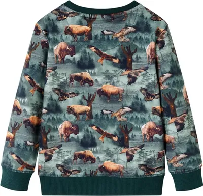 Produktbild von vidaXL Kinder-Sweatshirt Dunkelgrün 92
