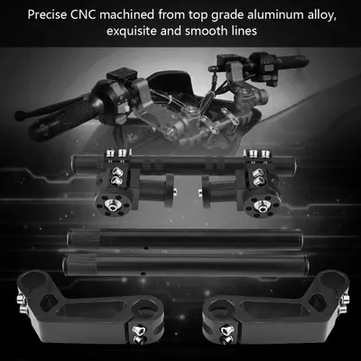 Zdjęcie produktu dla Regulowany zestaw kierownicy motocyklowej CNC 7/8" (22 mm) do motocykli terenowych o pojemności 125 cm³, kolor czarny