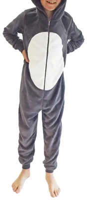 Produktbild von Kinder Karnevalskostüm Uni Jumpsuit Overall Onesie Schlafanzug in tollen Tier Motiven ; Maus , 140