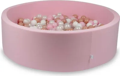Image de Piscine à balles 130x40cm rose - Avec 700 balles / blanc, gris, menthe claire