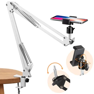 Obrázek produktu pro Držák na kloubový rameno TARION pro chytré telefony, s úchytkou a šroubem 1/4 palce, dlouhý
