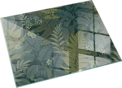 Produktbild von Pflanzenmotive mit Schmetterlingen – Glasbodenplatte für – Kaminofen – Kaminplatte Glas – Schutzglas – Funkenschutzplatte –Glasbodenplatte Feuerfeste – Hitzeschutzplatte – Bodenschutz aus Glas – 60x40 cm