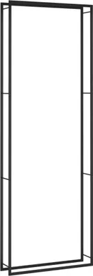 Obrázok produktu pre Stojan na krbové drevo matný čierny 110x28x312 cm oceľ