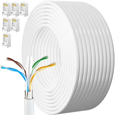 Image de Câble Ethernet Cat 6 blindé, pour extérieur, longueur 25 mètres