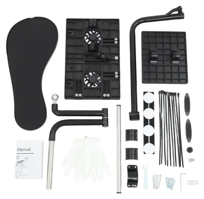 Produktbild von Tastaturständer, ABS und Edelstahl, Abmessungen gefaltet: 35*22,5cm, Höhenverstellung: 42-60cm, Mausständergröße: 22,5*18,5cm, Lüftergeschwindigkeit: 2000U/min